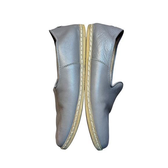 Charix Shoes Womens Size 40 Gray Leather Moroccan Babouche Slipper Loafers Flats - Picture 5 of 11